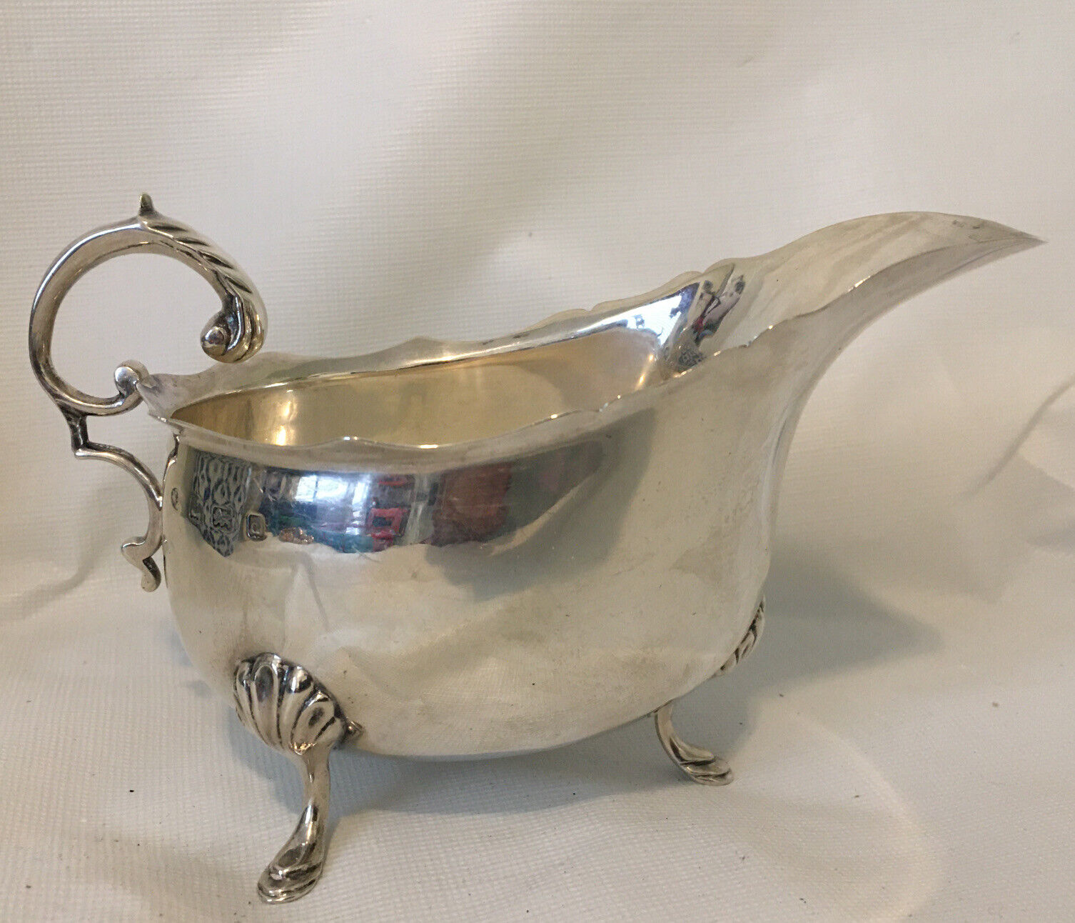 Antique W.a Sterling Silver  Footed Gravy/sauce Boat 150 Grams 5 Ounces