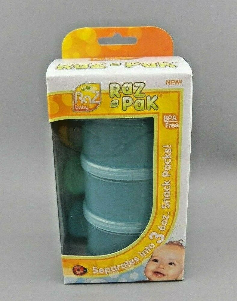 Raz Pak Baby Stacking Travel Containers For Snacks And Formula New