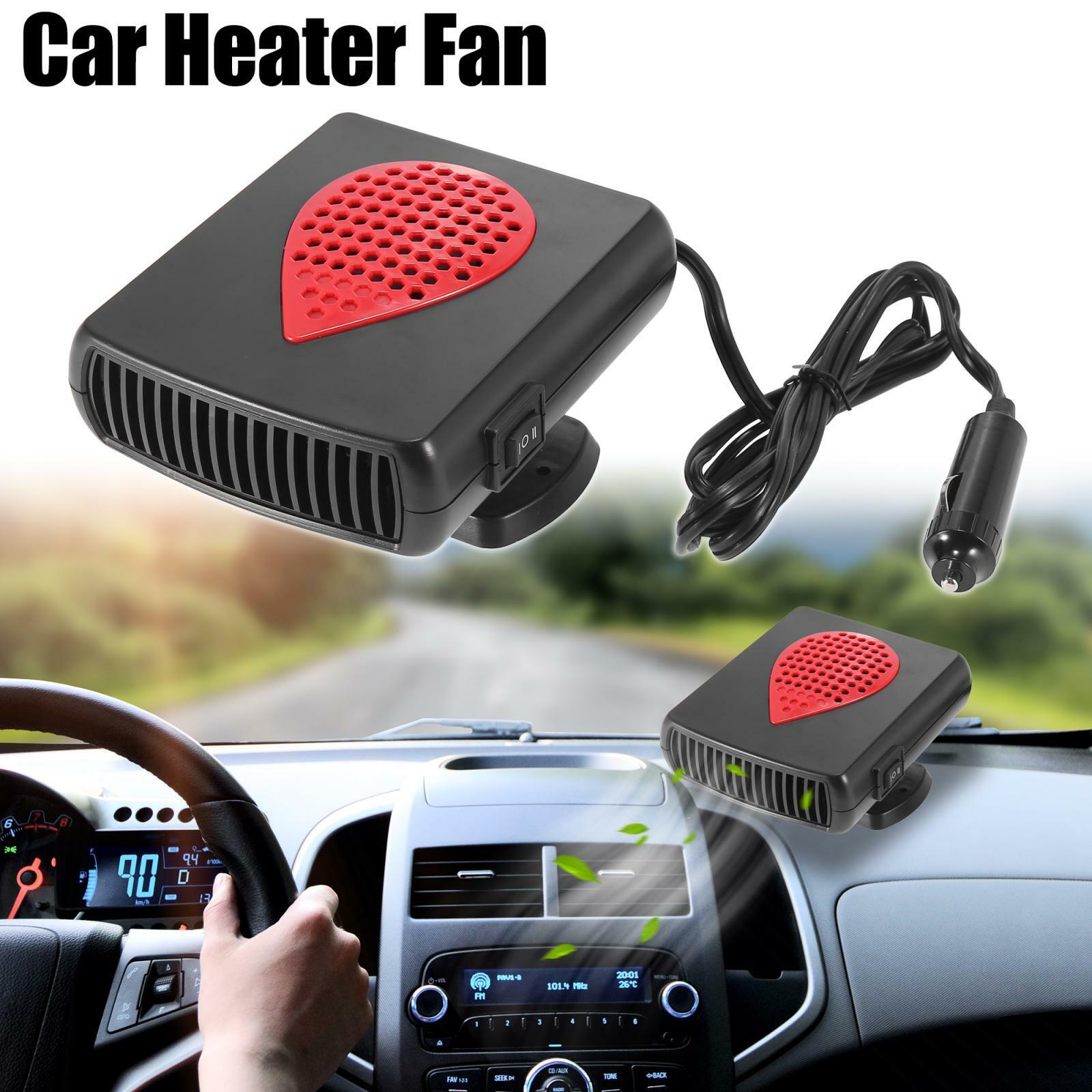24v Car Heater Fast Heating Fan Window Defroster Demister Keeping Warm Black Red
