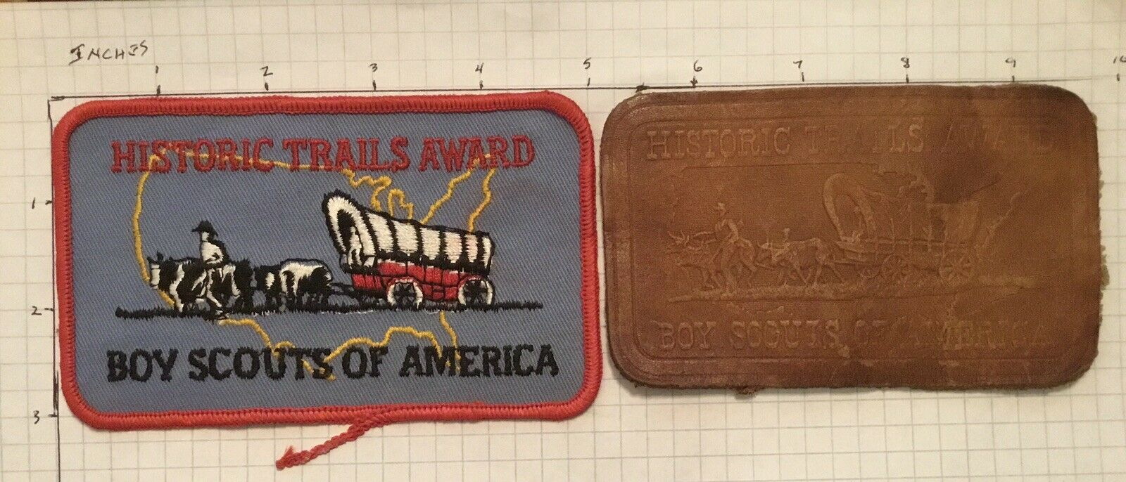 Historic Trails Cloth Patch (new) And Leather (used) Pre 1991
