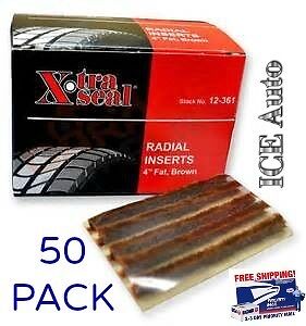 Pack Of 50 - Xtra Seal Radial Plugs Tubeless Tire Repair 4" #12-361 Made In Usa
