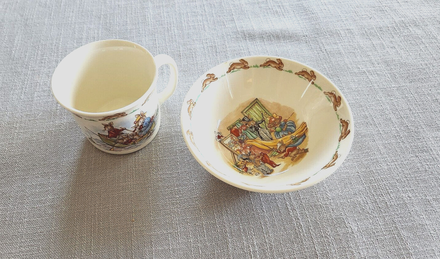 Bunnykins By Roual Doulton  ( Mug & Cereal Bowl For Child)