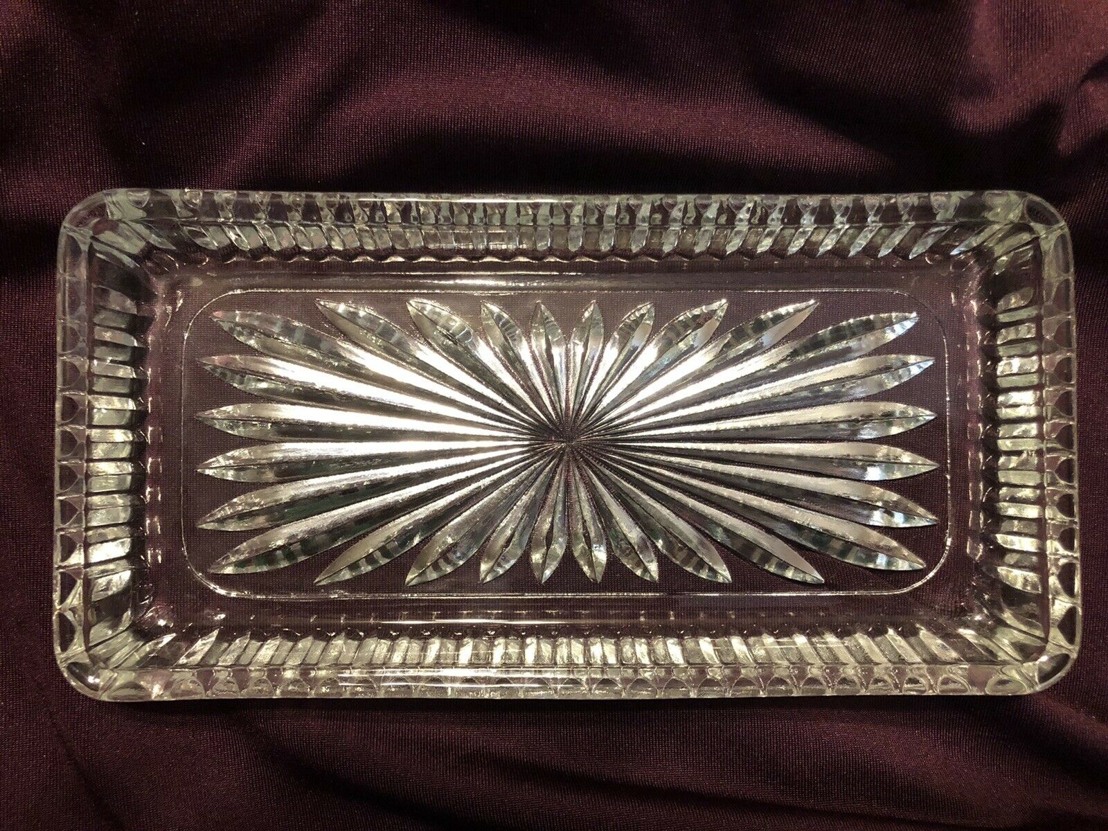 Vintage Clear Glass Butter Dish Base  Only, No Cover / Lid