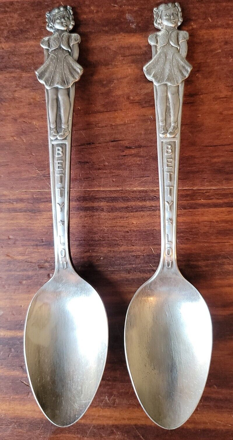 Vintage Betty Lou Figure Silver Plated Spoon For Quaker Oats By Carlton