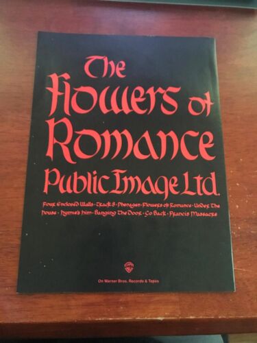 1981 Vintage 8x11 Promo Print Ad For The Flowers Of Romance Public Image Ltd