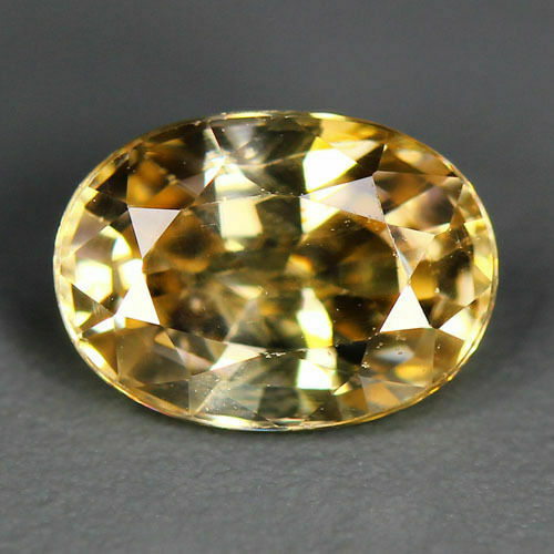 1.69 Cts_rare_white Diamond Hue With Luster_100 % Natural Yellow Zircon_ceylon