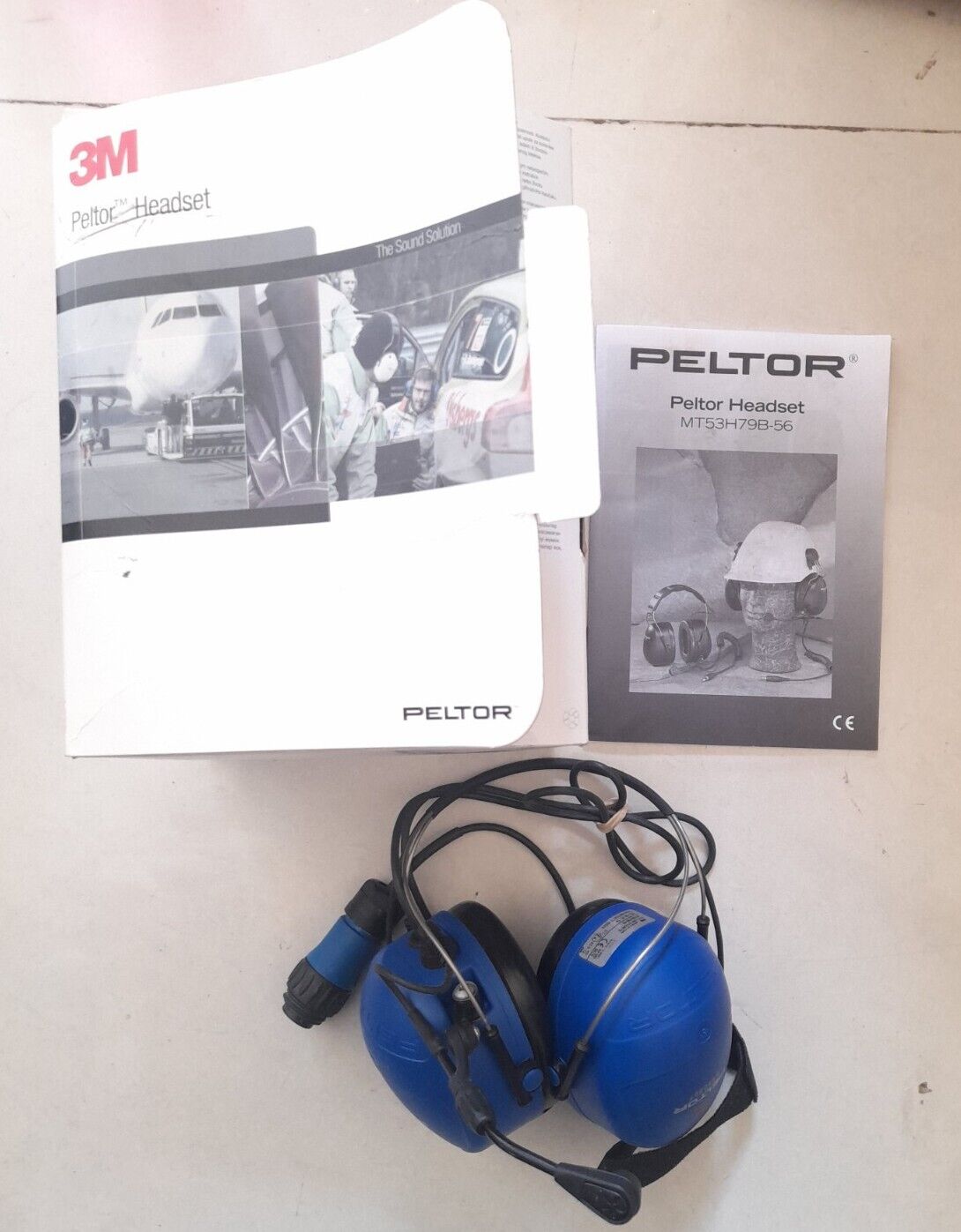 3m Peltor Mt53h79b-56 Aviation Headset Atex  With Microphone 330ohm Neckband