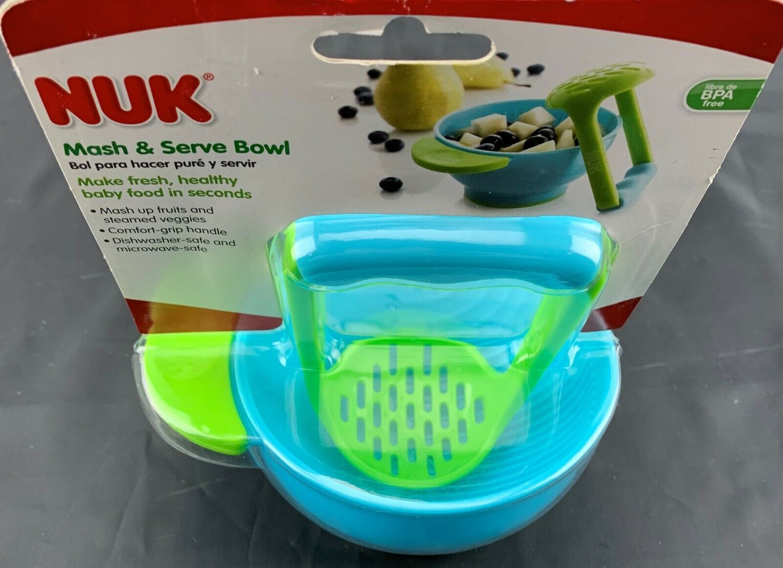 Premium Nuk Mash & Serve Bowl Making Homemade Baby Food Bpa Free