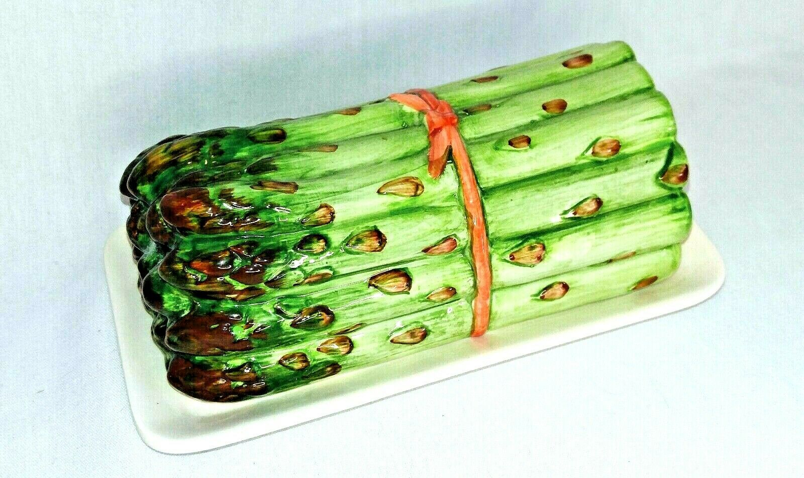 Otagiri Hand Painted Asparagus Butter Dish