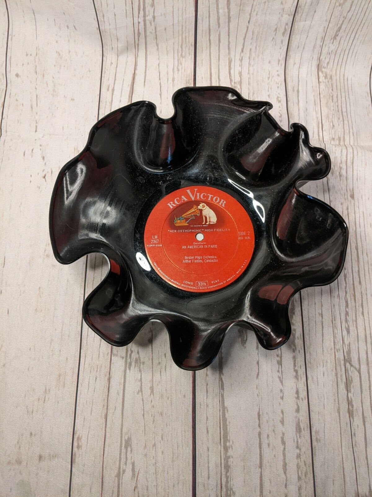 Record Album Bowl Upcycled Recycled Vtg Lp - Rca Victor - An American In Paris