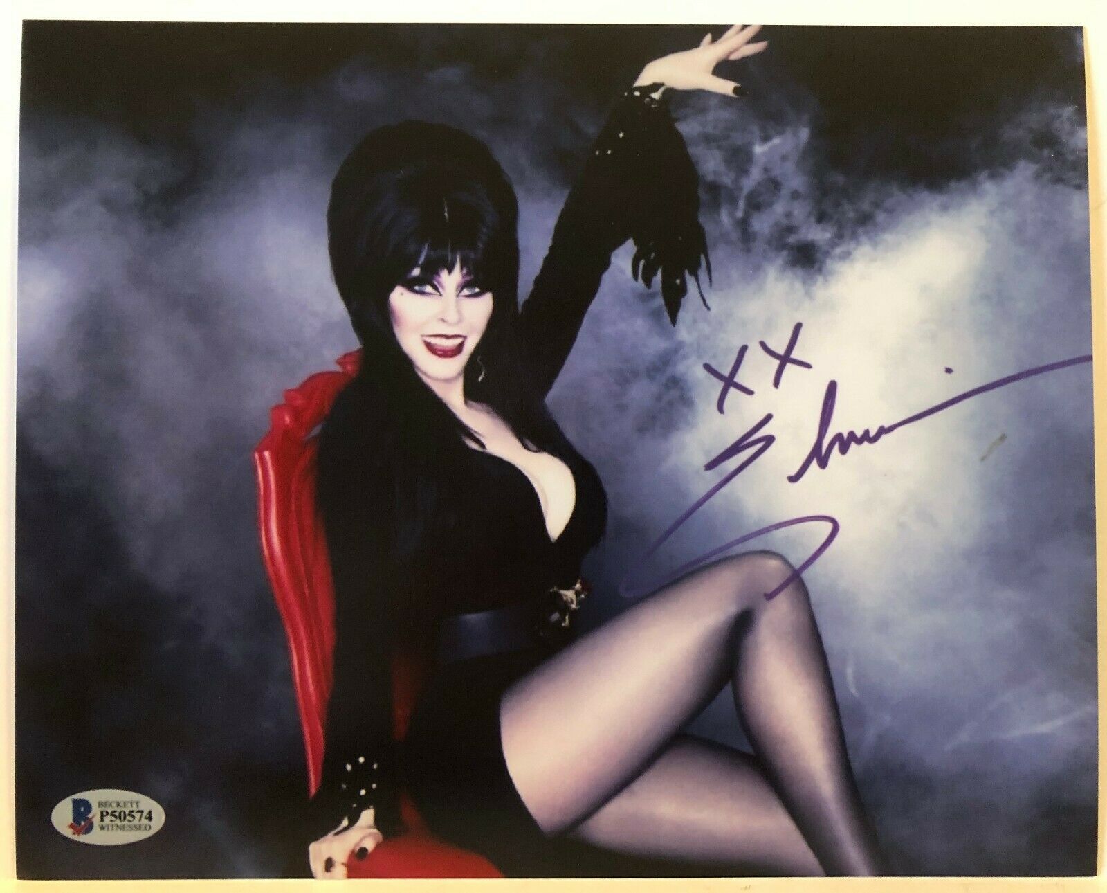 Elvira Cassandra Peterson Signed 8x10 Photo #2 Authentic Beckett Bas Reprint