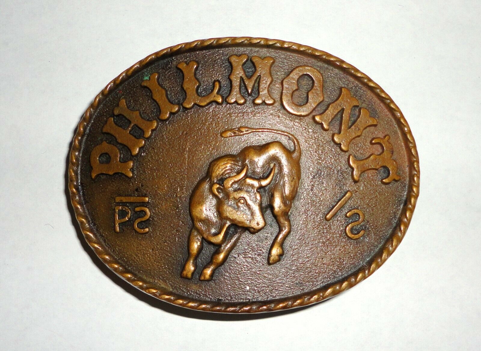 Philmont Scout Ranch Bronze Bull Heavy Belt Buckle - Boy Scouts Of America
