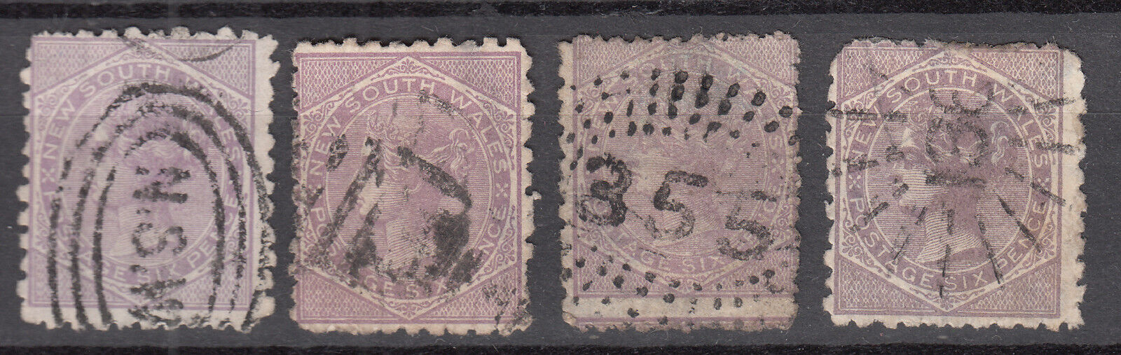 New South Wales - 1882 Qv "6p"  Cancel Stamp Lot  Sc# 66 (9316)