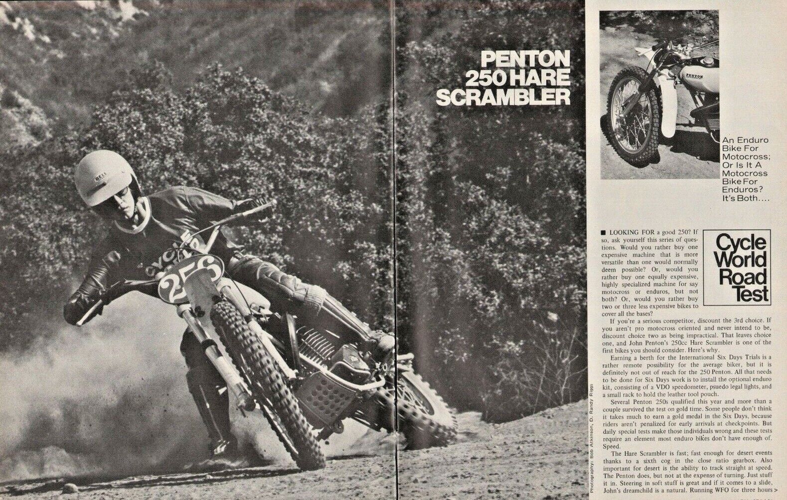1974 Penton 250 Hare Scrambler - 5-page Vintage Motorcycle Road Test Article
