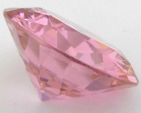 47.69ct Aaa Natural Pale Pink Zircon Diamonds Round Cut 20 Mm Vvs Loose Gem