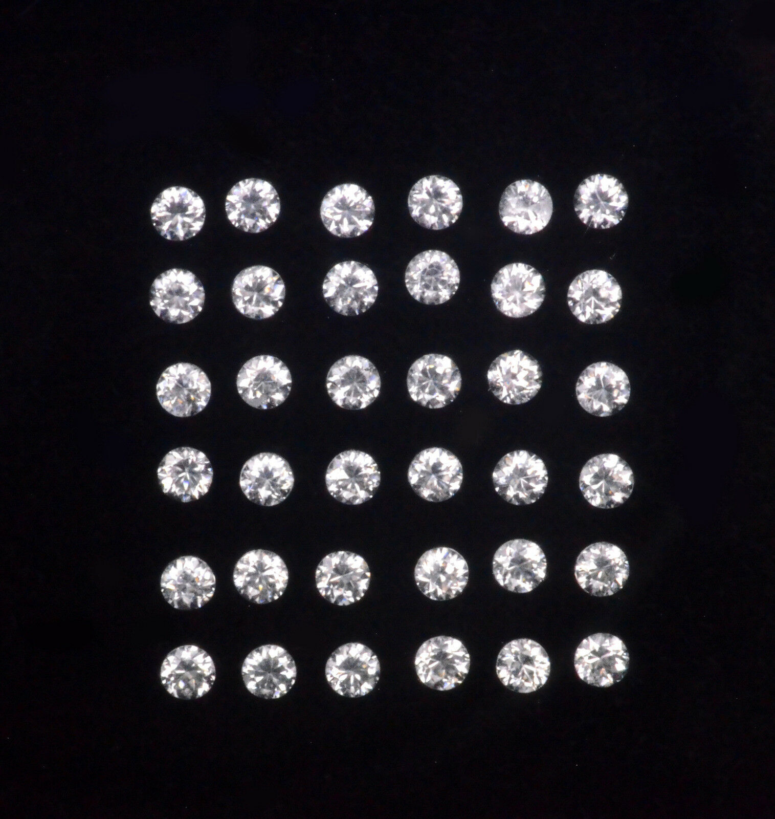 2.25 Mm Lot 10,20,50,100pcs Round Diamond Cut Calibrated Natural White Zircon