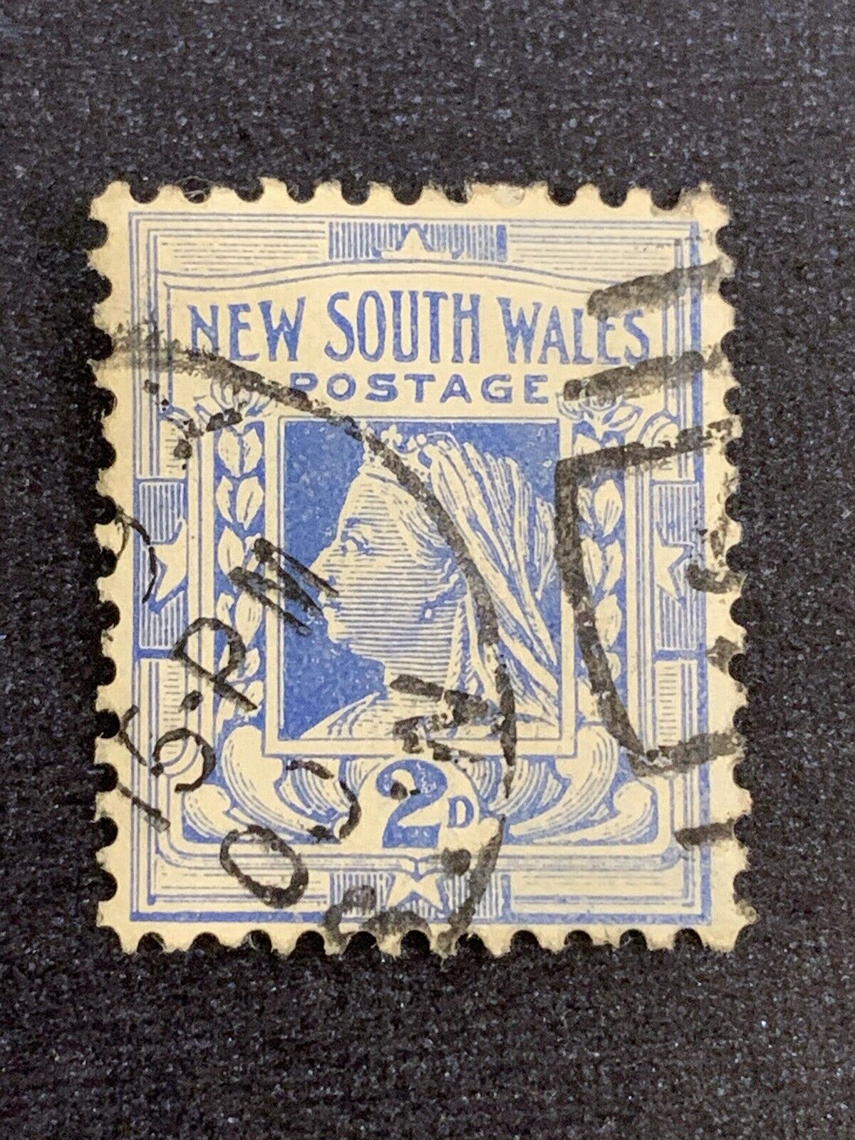 New South Wales 1897 Used 2d Blue Stamp Fine Nh