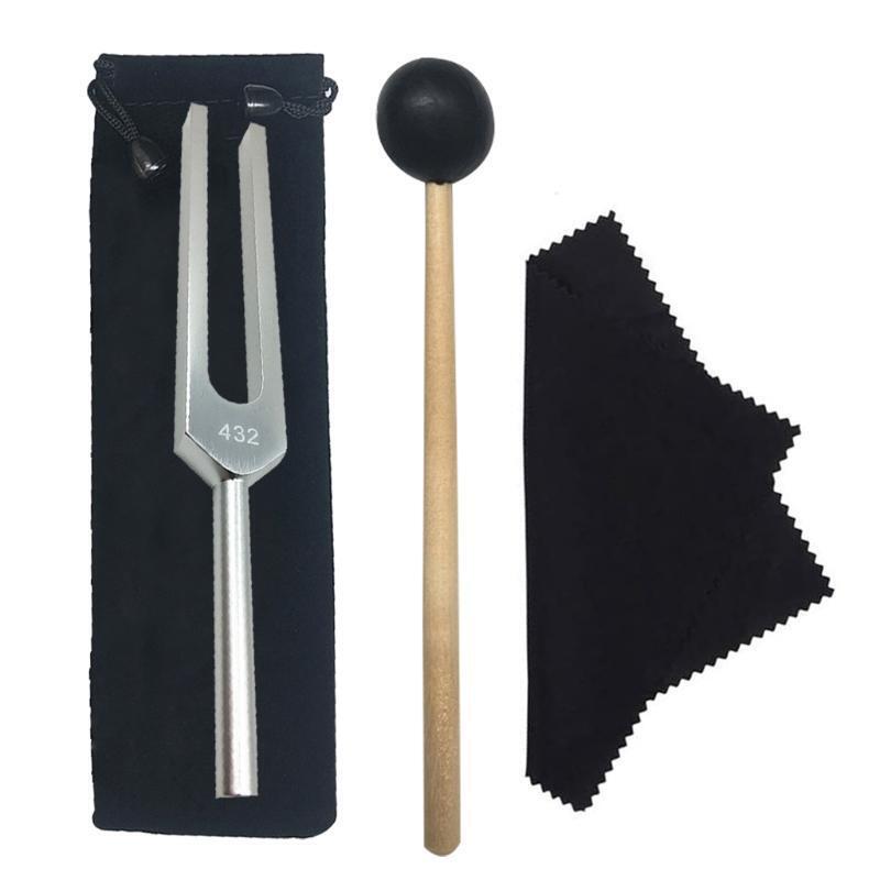 432 Hz Tuning Fork Kit For Dna Repair Healing Sound Therapist With Hammer Bag