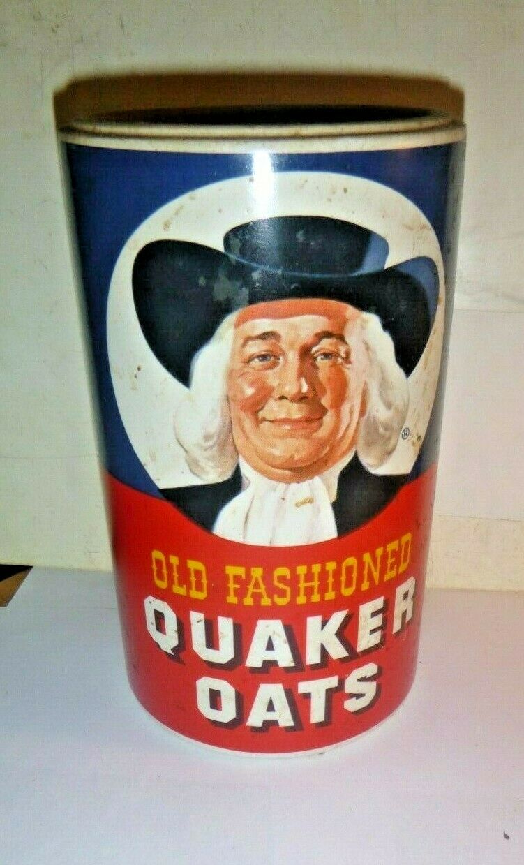 Quaker Oats 120th Anniversary Ceramic Jar Canister 1997 With Recipe Vintage 9"