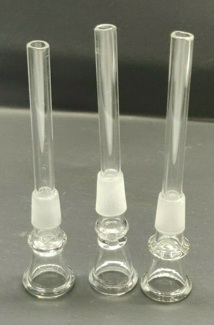 (2) Of 5" Inch Thick Glass Stem For (14mm X 14mm) Hookah Water Pipe Bong