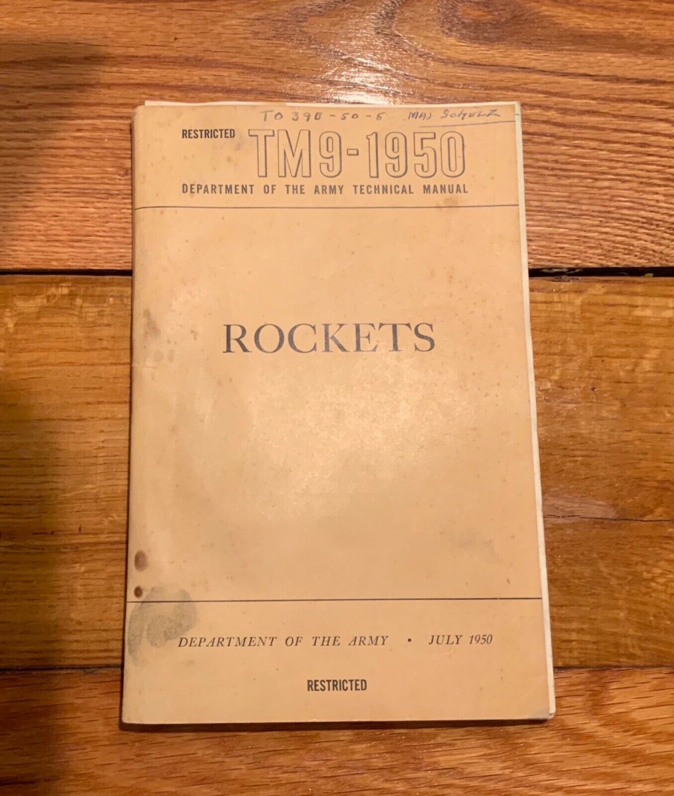 1958 Tm9-1950 Rockets Department Of The Army Technical Manual