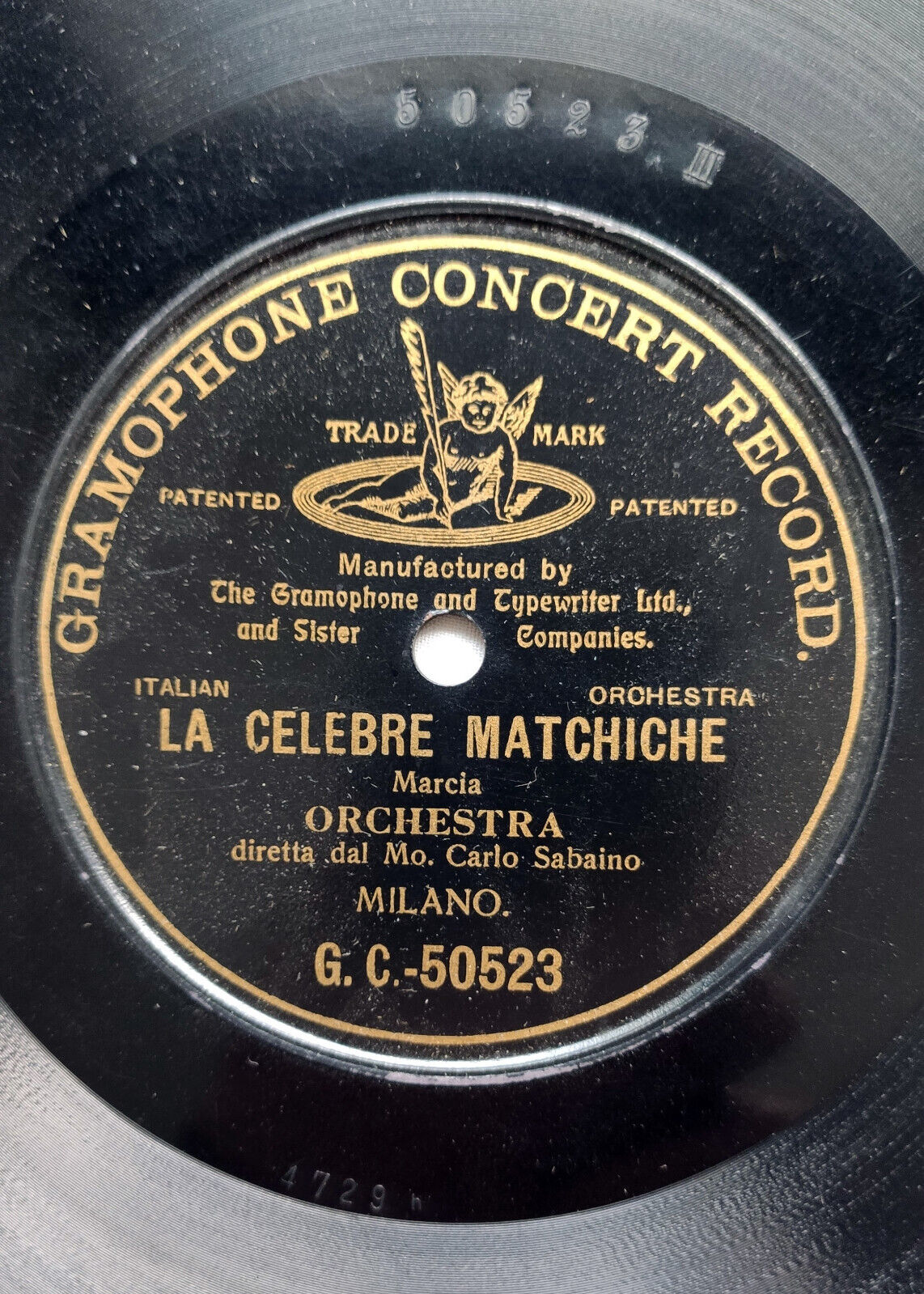 Gramophone Concert G &t 10" Shellac Record 78 La Celebre Matchiche 78 Rpm