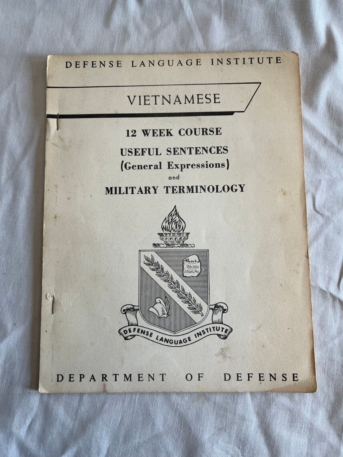 1966 Vietnamese Department Of Defense Language Institute Course Book