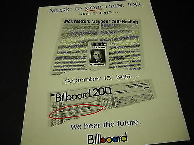 Alanis Morissette Music To Your Ears... 1995 Promo Display Ad Mint Condition