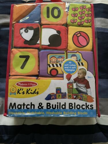 Melissa & Doug K’s Kids ''match & Build” Soft Washable Building Blocks