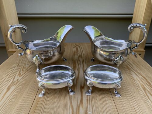 A Group Of Sterling Silver Sauce Boats