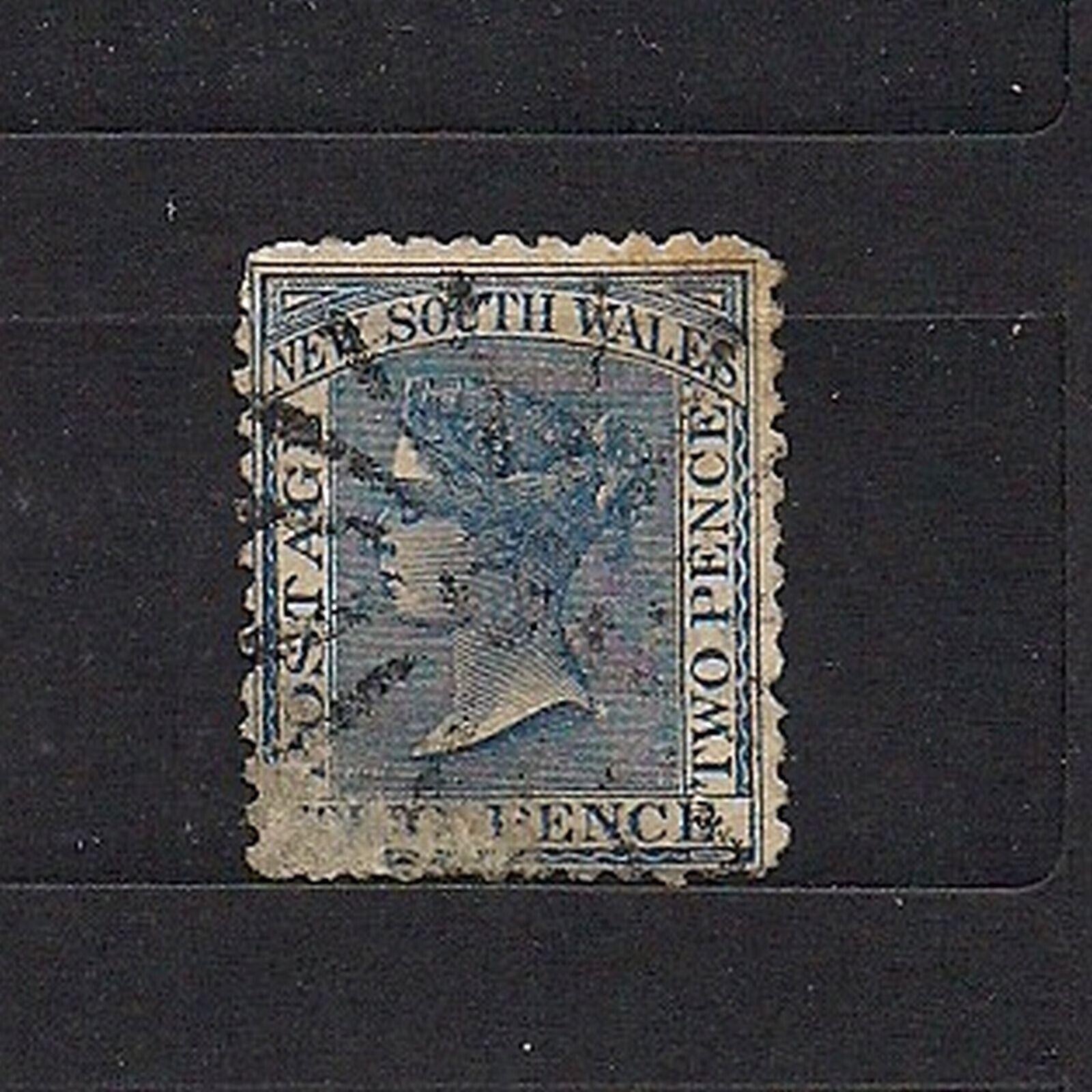Australia / New South Wales:  Old 2 Pence Queen Victoria Stamp / Fancy Cancel