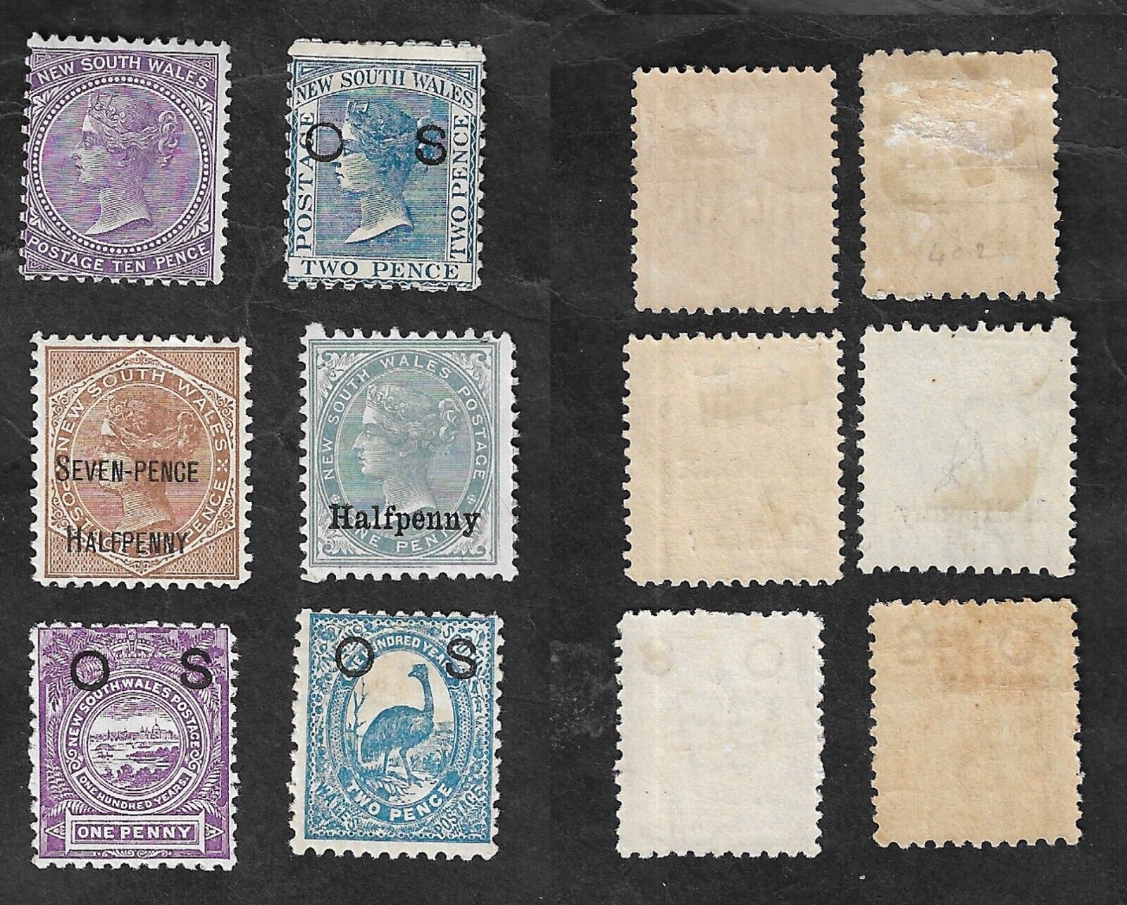 Nsw Selection Of 6 Mint Hinged