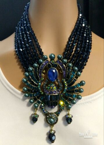 Heidi Daus Far Cry From Shy 6-strand Necklace In Beautiful Blues   Ret: $330.45