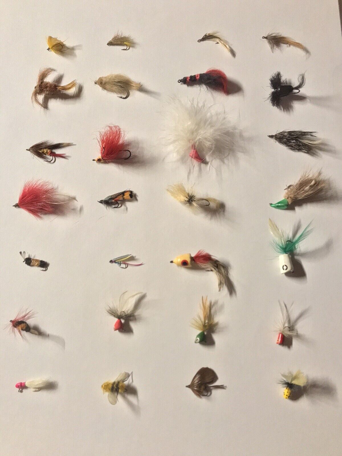 Vintage Lot 28 X “flies” Fly Fishing Lures Lot
