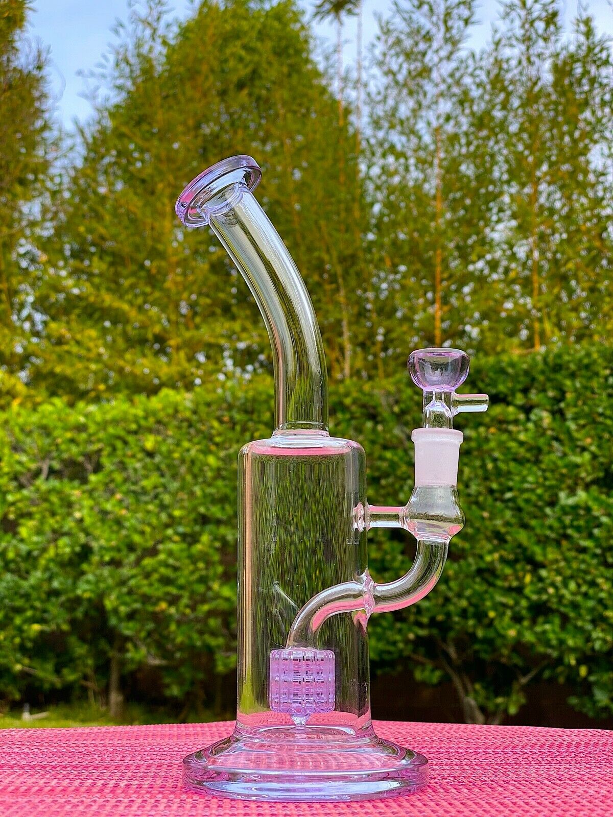 11'' Hookah Glass Water Pipe Bong Bubble W Double Percolator Fast Shipping