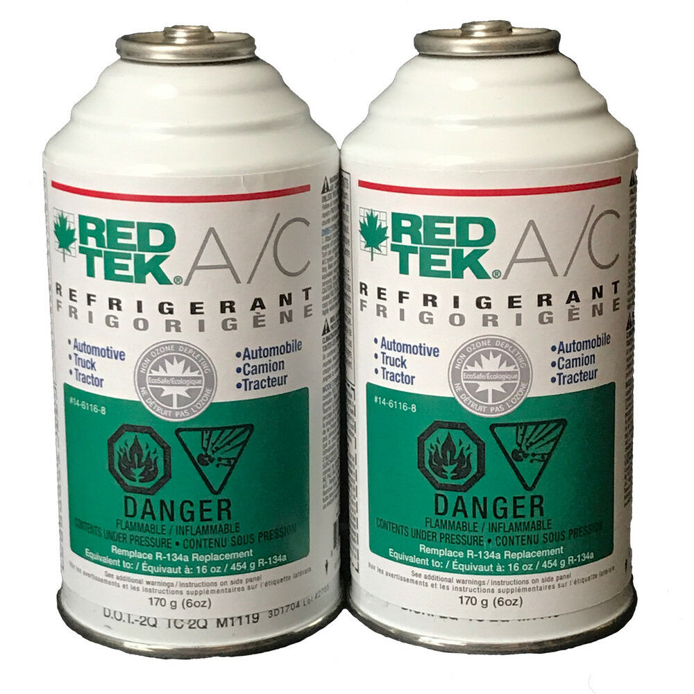 2 Cans - Redtek A/c Refrigerant (6 Ounce Cans)