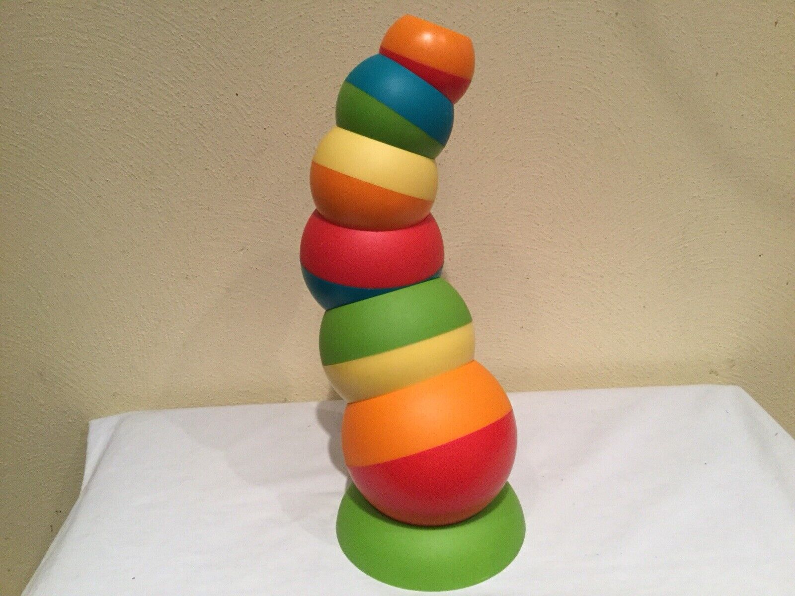 Fat Brain Tobbles Balancing Stacking Tower Toy, Developmental, Euc