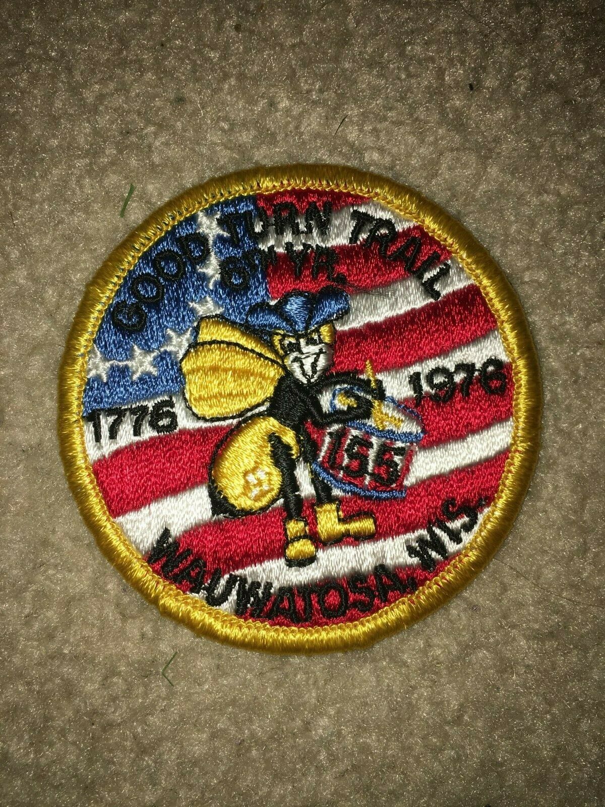 Boy Scout Bsa 6th 1976 Good Turn Wauwatosa Wisconsin Troop 155 Bee Trail Patch