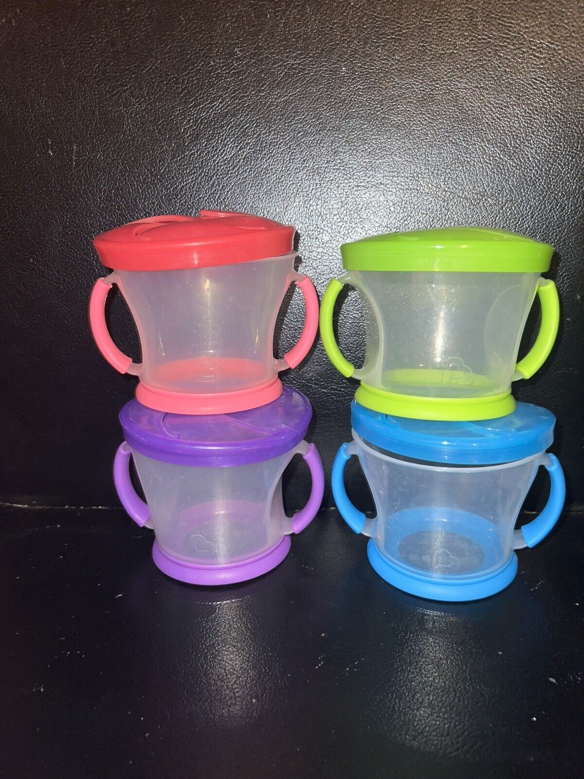 Munchkin Snack Catcher Container Four Pack Blue Green Pink Purple