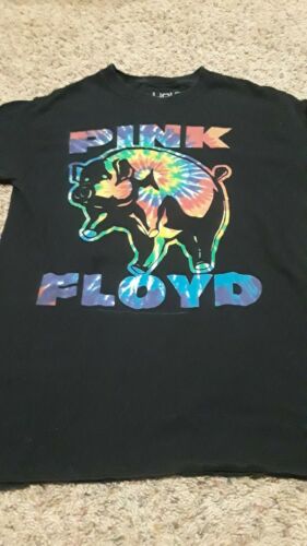 Pink Floyd Black Short Sleeve T Shirt Size Small Tye Dyed Pig