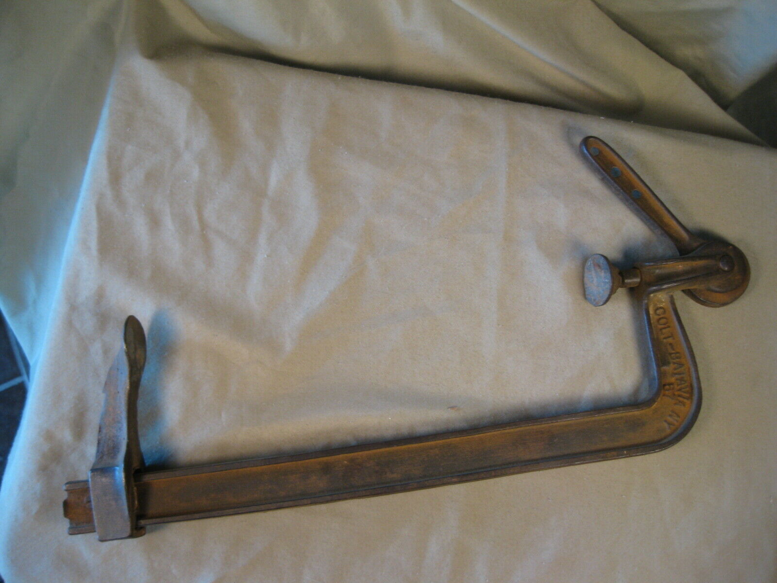 Vintage Antique Colt Batavia Ny # 4 11.5 Inch Opening Lever Action Bar Clamp