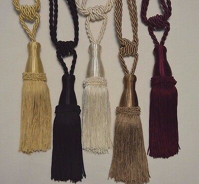 Curtain & Chair Tie Back -30"spread With 6"tassel In 5 Bright Colors.