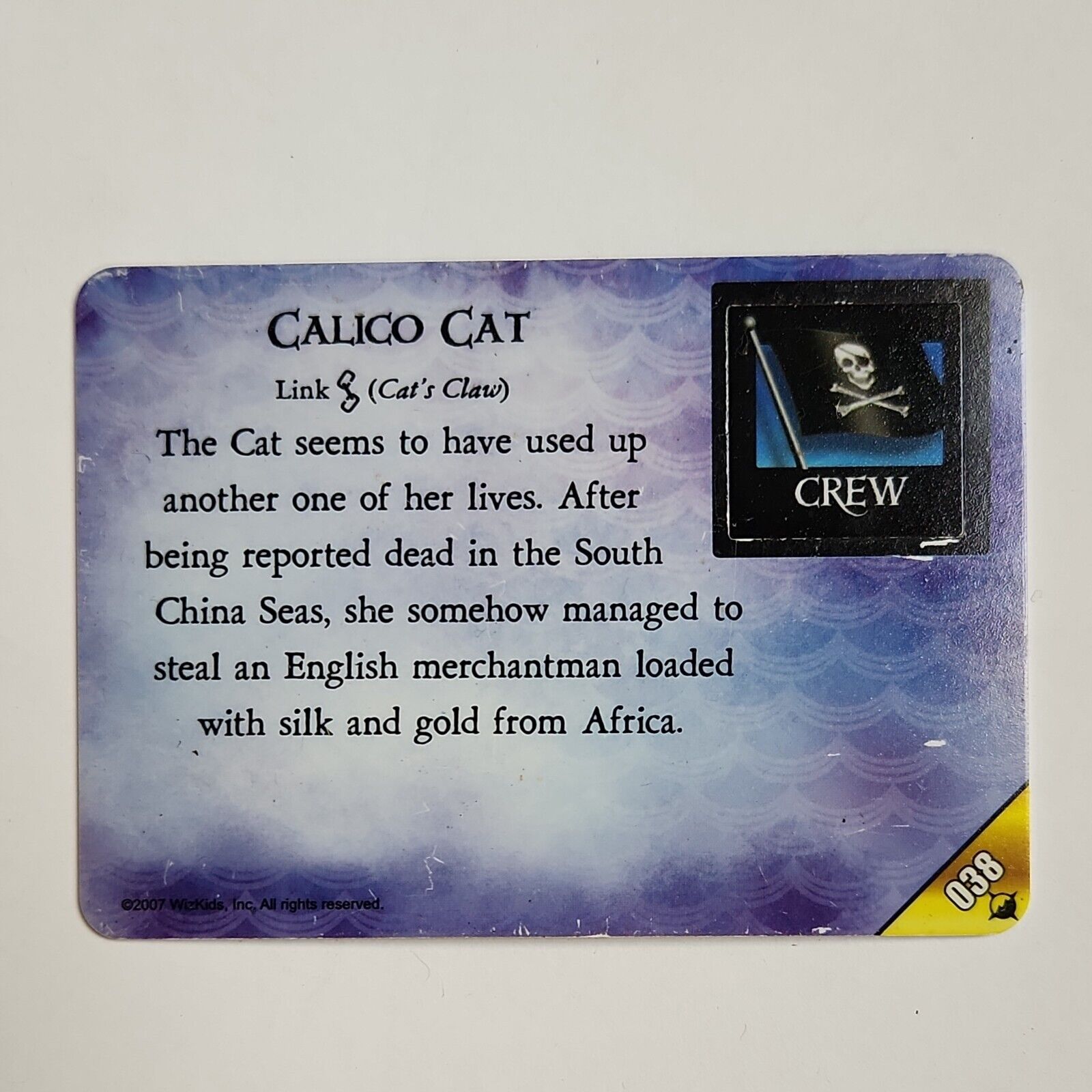 Wizkids Pirates Ocean's Edge - Calico Cat  #038 - Csg Unpunched Free Ship!