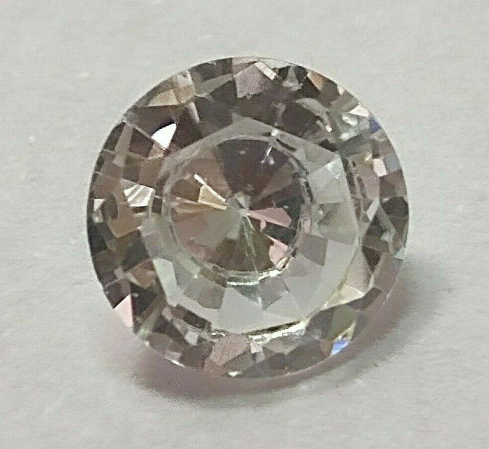 4.85 Cts 9 Mm Zircon White Color Round Cut Loose Gemstone